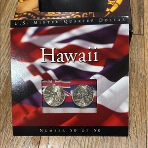2008 Hawaii U.S. PD Minted Quarter Dollar Set - Red, Purple, White